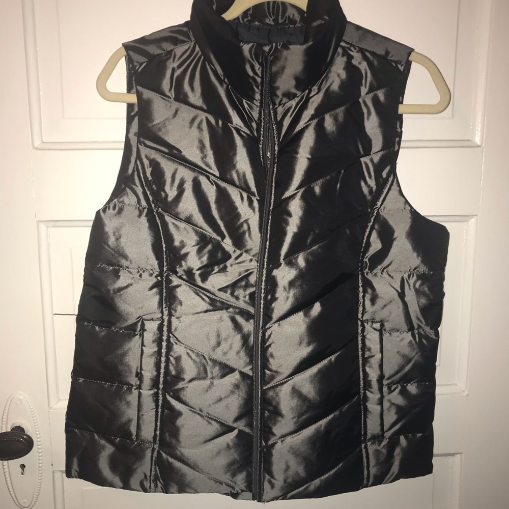 Puffer Down Vest - Deep Slate shimmer